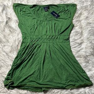 NWT Max Edition Women Size XL Viscose Green Blouse Top Sleeveless
